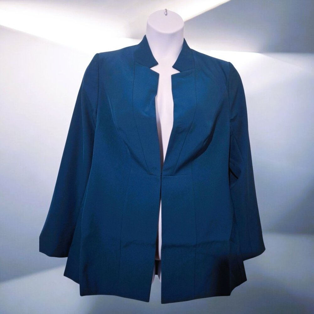City Chic Hannah Jacket Teal 12 NWT - Picture 3 of 12